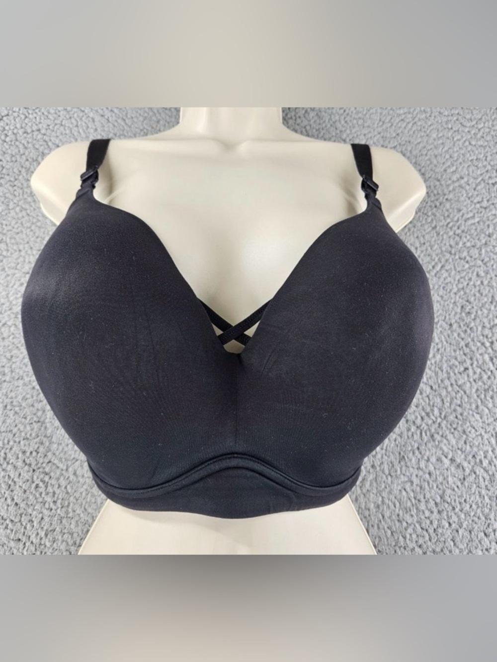 Bra 44DDD Black Wirefree Full Coverage Smoothing 4 Prong Adjustable GUC torrid